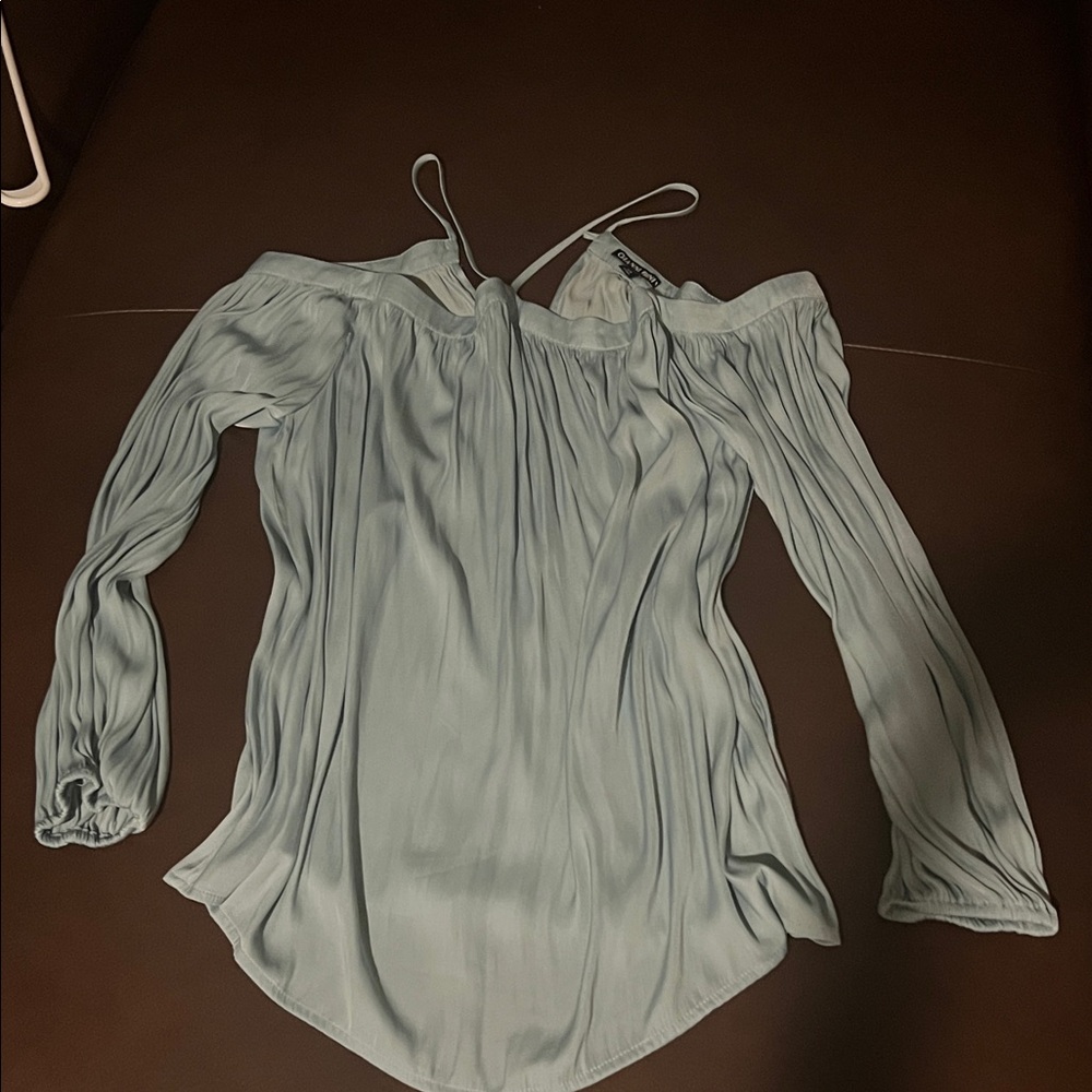 Gianni Bini Light Blue Off-Shoulder Bodysuit